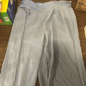 Light blue silk leggings